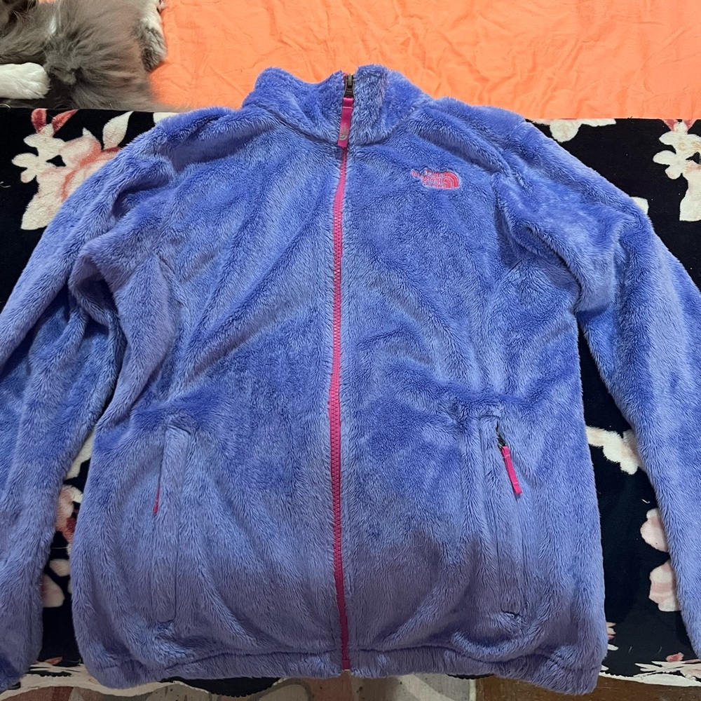 Purple And Pink North Face Fleece Jacket